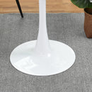 Modern Round Dining Table – Tulip-Style Pedestal Table, Available in Black & White (31.5")