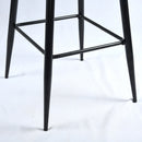 ALDRIDGE 26in Counter Stool Set of 2 - Grey Velvet with Black Metal Legs