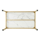 BRANDT Marble Dining Table with Gold Legs – 120 cm Length