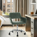 ROSS Chrome Velvet Cactus Office Chair - Stylish & Comfortable