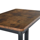 Industrial-Style Rolling Side End Table