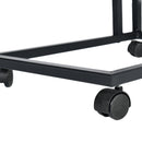 Industrial-Style Rolling Side End Table