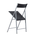 Black Plastic Folding Chairs - No Assembly Required (6 Pack)