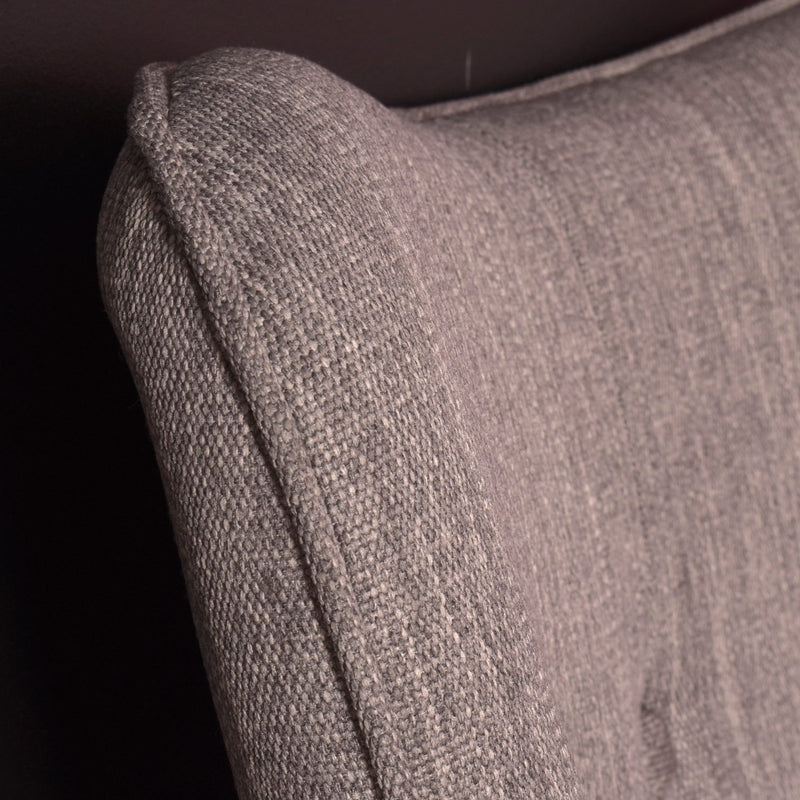 Mid-Century Modern Accent Chair - Elegant Gray Upholstery