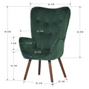 Elegant Velvet Accent Chair - Green