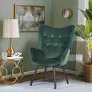 Elegant Velvet Accent Chair - Green