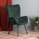 Elegant Velvet Accent Chair - Green