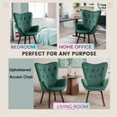 Elegant Velvet Accent Chair - Green