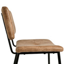 Set of 2/4 Cognac PU Dining Chairs – 250 lb Weight Capacity, Black Metal Legs, 47 cm Seat Height