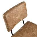 Set of 2/4 Cognac PU Dining Chairs – 250 lb Weight Capacity, Black Metal Legs, 47 cm Seat Height