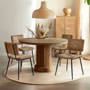 Set of 2/4 Cognac PU Dining Chairs – 250 lb Weight Capacity, Black Metal Legs, 47 cm Seat Height