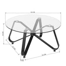Modern Round Glass Coffee Table