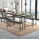 Modern 3-Piece Dining Set - Black