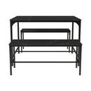 Modern 3-Piece Dining Set - Black