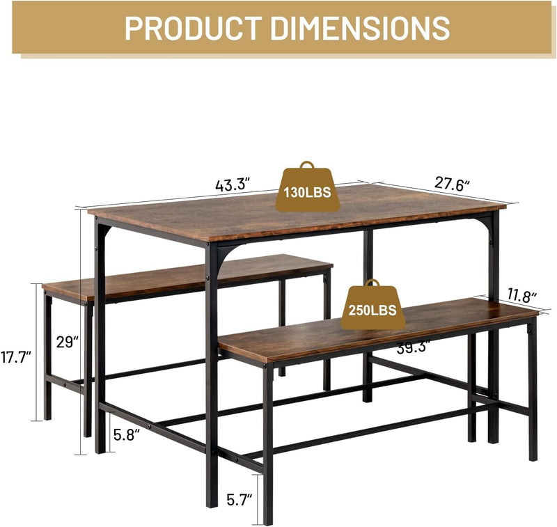 Vintage 3-Piece Dining Set