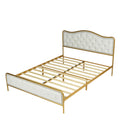 Elegant Queen Size Bed Frame - Gold Frame