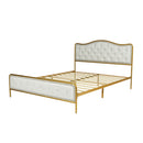 Elegant Queen Size Bed Frame - Gold Frame