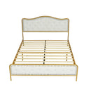 Elegant Queen Size Bed Frame - Gold Frame