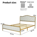 Elegant Queen Size Bed Frame - Gold Frame