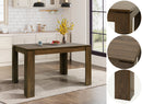 Brown Dining Table – Modern Wood Dining Table with Spacious Storage