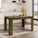 Brown Dining Table – Modern Wood Dining Table with Spacious Storage
