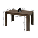 Brown Dining Table – Modern Wood Dining Table with Spacious Storage
