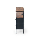 Modern Crimson 4-Drawer Storage Console – Industrial Chic