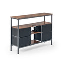 Modern Crimson 4-Drawer Storage Console – Industrial Chic