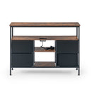 Modern Crimson 4-Drawer Storage Console – Industrial Chic