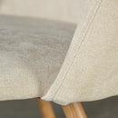 Set of 2/4 Modern Biscuit Upholstered Accent Chair – Stylish Fabric Chair with Wooden Legs (250 lb Weight Capacity)