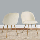 Set of 2/4 Modern Biscuit Upholstered Accent Chair – Stylish Fabric Chair with Wooden Legs (250 lb Weight Capacity)