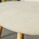 Set of 2/4 Modern Biscuit Upholstered Accent Chair – Stylish Fabric Chair with Wooden Legs (250 lb Weight Capacity)