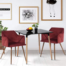 Modern Dining Table with Beech Wood Legs and Adjustable Feet - Available in Black and Grey