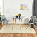 Modern Dining Table with Beech Wood Legs and Adjustable Feet - Available in Black and Grey