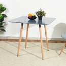 Modern Dining Table with Beech Wood Legs and Adjustable Feet - Available in Black and Grey