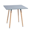 Modern Dining Table with Beech Wood Legs and Adjustable Feet - Available in Black and Grey