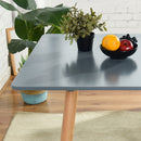 Modern Dining Table with Beech Wood Legs and Adjustable Feet - Available in Black and Grey