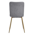 Modern Fabric Dining Chair - Upholstered Seat with Golden Powder-Coated Legs (Set of 4)