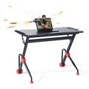 Ergonomic Gaming Desk – Carbon Fiber Surface, Sturdy Z-Shaped Frame, 39-Inch Esports Workstation