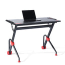 Ergonomic Gaming Desk – Carbon Fiber Surface, Sturdy Z-Shaped Frame, 39-Inch Esports Workstation