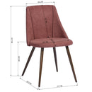 Set of 2 Red Upholstered Dining Chairs – Ergonomic Backrest, Stylish Legs, Comfortable Cushion