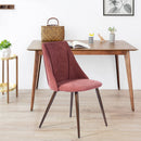 Set of 2 Red Upholstered Dining Chairs – Ergonomic Backrest, Stylish Legs, Comfortable Cushion