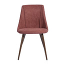 Set of 2 Red Upholstered Dining Chairs – Ergonomic Backrest, Stylish Legs, Comfortable Cushion