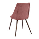 Set of 2 Red Upholstered Dining Chairs – Ergonomic Backrest, Stylish Legs, Comfortable Cushion
