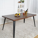 Modern 5-Piece Dining Set – Dark Gray Chairs