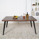 Modern 5-Piece Dining Set – Dark Gray Chairs