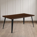 Modern Dining Table for 4-6 People – Sturdy Metal Legs, Available in Dark Brown & White Marble