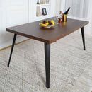 Modern 5-Piece Dining Set with Suede Brown Upholstered Chairs