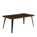 Modern Dining Table for 4-6 People – Sturdy Metal Legs, Available in Dark Brown & White Marble