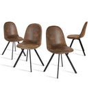 Modern 5-Piece Dining Set with Rustic Chairs